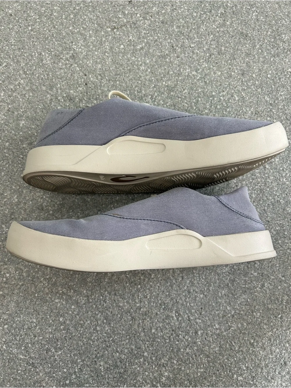 Olukai Men's Tradewind Blue Canvas Lace-Up Sneakers Size 10.5